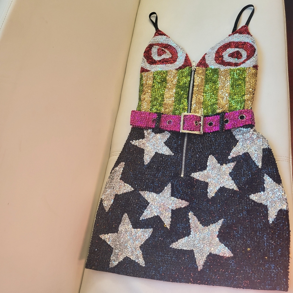 Sequin Star Mini Dress